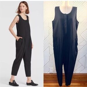 NEW EILEEN FISHER Organic Cotton Romper Black L